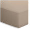 schlafgut Mako-Jersey Basic Spannbetttuch, Baumwolle, Taupe, 200 x 150 cm