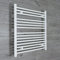 companyblue 750mm wide x 800mm high Heated Towel Rail Straight Flat White Bathroom Warmer Radiator Rack Central Heating