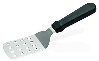 Spatola in acciaio inossidabile – con manico in plastica e perforierter Pala/Pala lunghezza: 27 cm, dimensioni: 10 x 7 cm, Acciaio INOX, Wender - perforiert