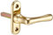 GRUNDMANN Fenstergriff WG Elegant gerade, Vierkantstift 7 x 33 mm, Messing poliert, 1 Stück,102903
