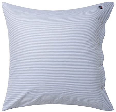 Lexington - Kissenbezug, Kopfkissenbezug - Pin Point Blue/White - Baumwolle - blau/weiß gestreift - 80x80 cm - 1 Stück