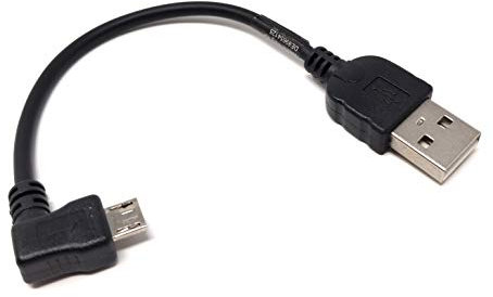 System-S coudée à 90 °Câble Micro USB + Câble de Chargement et de données Équerre 90 ° fiche 10 cm
