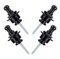 Unxuey 4pcs Guitar Strap Lock Rundkopf Black Guitar Bass Strap Locks