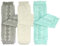 Bowbear 3 Paar kleine Mädchen Argyle-Beinstulpen, Grau & Weiß und Himmelblau, 11.5 x 3.25 inches.