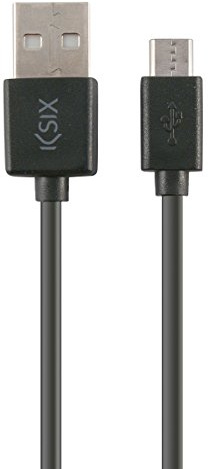 KSIX bxcusb01 – Daten- und Ladekabel Micro USB-Kabel 1 Meter für Smartphone, Schwarz