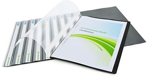 Rapesco 1592 ECO Präsentationsmappe, A4, Schwarz, 10 Stück