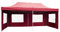 Nexos PROFI Faltpavillon Partyzelt Pavillon 3x6 m mit Seitenteilen - hochwertige Ausführung - wasserdichtes Dach mit PVC-coating - 270 g/m² incl. Tragetasche und Zubehör – Farbe: burgund