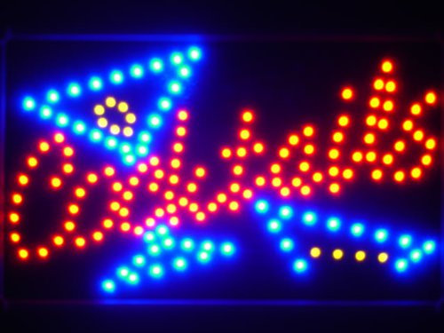 ADV PRO led040-r Cocktails Bar LED Neon Light Sign Whiteboard Barlicht Neonlicht Lichtwerbung