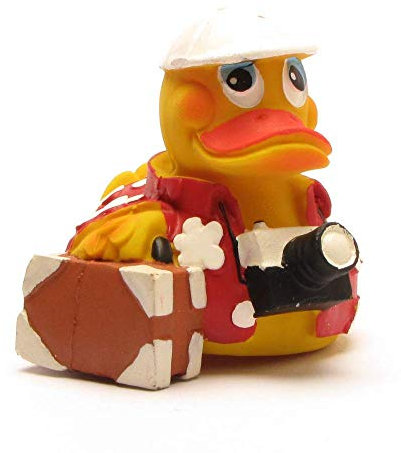 DUCKSHOP I Badeente Fahr in den Urlaub I Quietscheente I L: 9 cm
