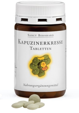 Sanct Bernhard Kapuzinerkresse-Tabletten | Mit 25mg Magnesium | 180 Tabletten