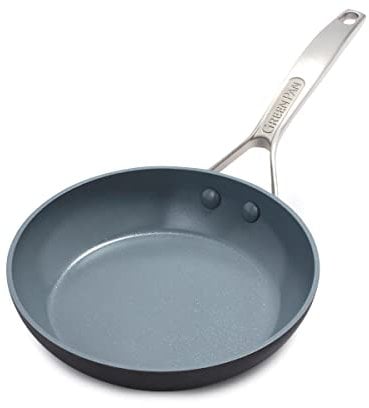 Greenpan CC000025-001 Ceramic Nonstick Frying Pan Skillet, Aluminum, Gray