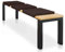 Lycce Bankauflage Klemmkissen 1 Leiste, Sitzkissen Kunstleder braun, Banktiefe ab 35 cm