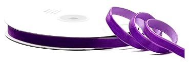 Creativery Samtband 10mm x 10m Rolle - Farbauswahl in 3/6/10/16/22/25/50mm - farbecht & waschbar - Schleifenband zum Nähen - Geschenkband zum Verpacken Dekorieren Basteln - Lila 465
