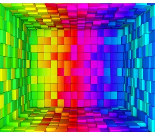 murando - Vlies Fototapete Abstrakt 350x256cm - Foto Tapete Schlafzimmer Wohnzimmer Moderne Vliestapete XXL Wandtapete Motivtapeten Bildtapete 3d Effekt Wand Dekoration - bunt geometrisch a-B-0026-a-a