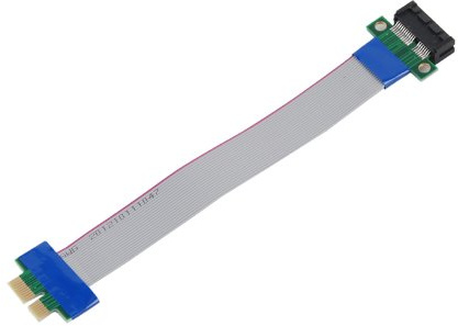 Apollo23-PCI-E PCI-Express 1X Slot Riser Flexible Ribbon Extender Verlängerungskabel Kabel