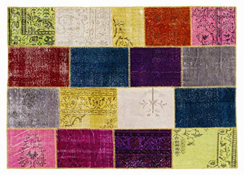 Mein Teppichmarkt Teppichträume werden wahr! Orient Patchwork Teppich aus echten antiken Orientteppichen in Multicolor, Größe: 250x350 cm