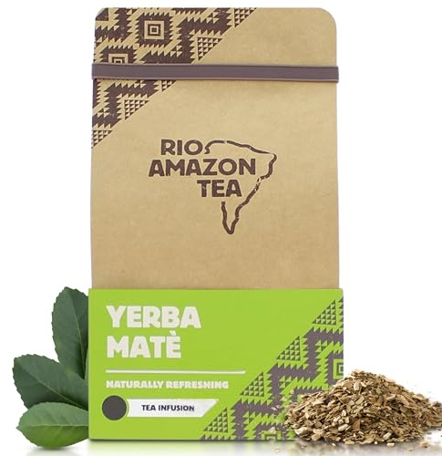 Rio Amazon Yerba Mate Teabags – Traditional South American Mate Tea – Energy & Weight Support – Slim Mate Tea – Vegan – Medium Caffeine – 40 Teabags – Green & Smoky Flavor – Yerba Mate Tea Bags