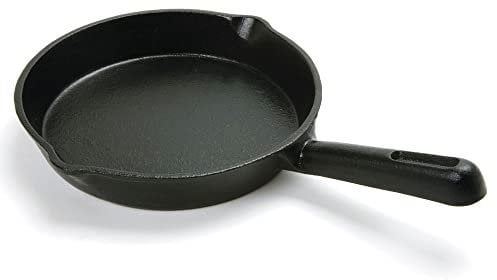 Norpro Mini Cast Iron Skillet, Black