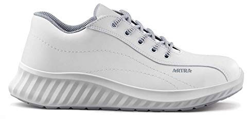Artra Arawa 6217 weiße rutschfeste Arbeitsschuhe für Klinik, Küche, Lebensmittel Gr. 45 OHNE Stahlkappe