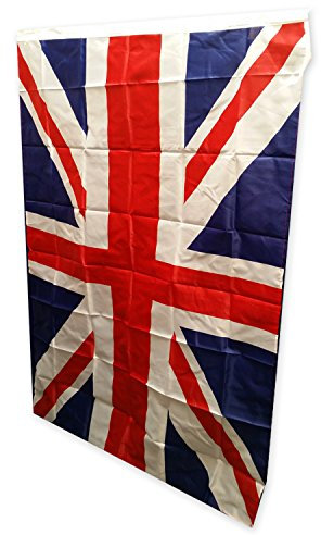 Top Brand - Grande bandiera Union Jack Regno Unito, a brillante, taglia L, Union Jack Flag, Souvenir di misura 3 m, 5 m (91 cm x 152 cm) per un uso durevole in interni ed esterni