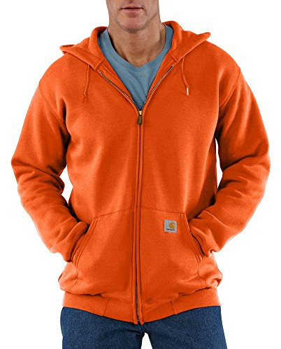 Carhartt Men's MidWeight Hooded Zip Front Sweatshirt - orange - US Large Tall