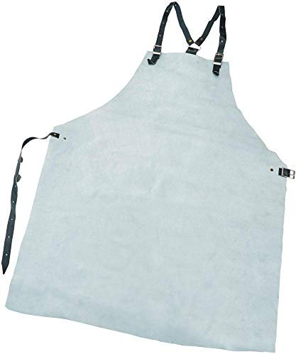 TPF Comercial 0007699330005 - Mandil de soldador (cuero vacuno desdoblado, de alta resistente, con correas de cuero de lomo)