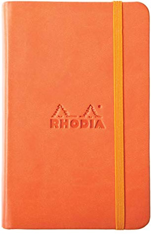 Rhodia 118634C Rhodiarama Book (A6 Notizbuch mit Gummizug, blanko, 96 Blatt) 1 Stück mandarine
