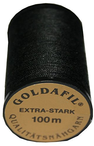 Nähmaschinen Nähzwirn EXTRA-STARK 100% Polyester 16/3 schwarz 100 m (1001)