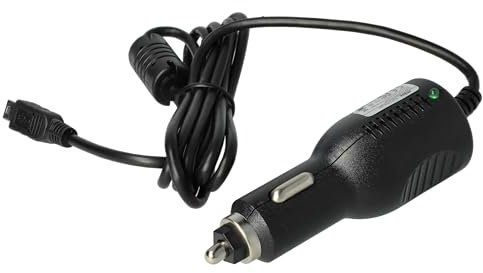 vhbw KFZ-LADEKABEL AUTOLADEKABEL für Navigationsgeräte mit Mini-USB-Anschluss mit Integriertem TMC-Empfänger u.a. für Falk Lux 22, 30, 32, 40