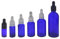 kosmetex Bleu Bouteille en verre avec pipette, bouteille bleue en verre vides, Pipette Bouteille avec pipette Monture complète.
