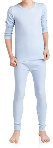 MT Kinder Ski- & Thermowäsche Set - Winter Unterwäsche für Jungen und Mädchen - Ice Blue 158-164