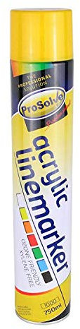 Yellow Line Marker – Spray Paint for Football Pitch, Car Parks, Floors & Warehouses – 6 x 750ml