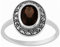 Gemondo Sterlingsilber 1.12ct Rauchquarz & Markasit Haufen Ring