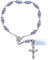 Holyart Zehner Rosenkranz Silber und hellblauen Kristallen