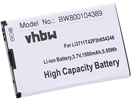 vhbw Akku kompatibel mit 1&1 Mobiler WLAN Router MF60, MF30 Handy Smartphone Telefon (1500 mAh, 3,7 V, Li-Ion)