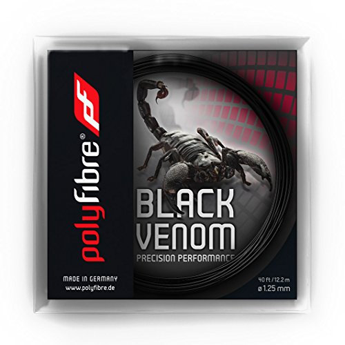 Polyfibre Black Venom Tennissaiten-Set, Stärke 1,25 mm