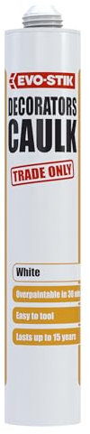 EVO-STIK Decorators Caulk White - 280ml - Low-Movement Crack and Gap Filler - Fast-Drying - Can be Overpainted - Easy-to-Apply - Lasts Up To 15 Years