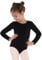 Shepa Mädchen Kinder langarm Gymnastikanzug Ballettanzug 116 schwarz