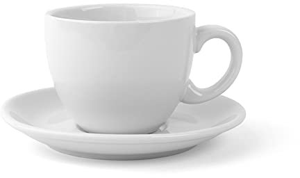 Holst Porzellan PA 150 O FA3 Mokka/Espresso-Set Palermo 0,10 l mit UTT 112, weiß, 11.5 x 11.5 x 6 cm, 2 Einheiten