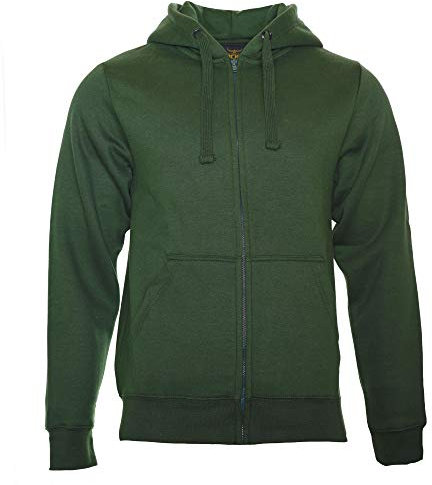 ROCK-IT Apparel Herren Kapuzenjacke Zipper Hoodie Kapuzen Sweater Jacke Workerhoodie Pullover Hoody Größen XS-5XL - Farbe Emaille Grün 3X-Large