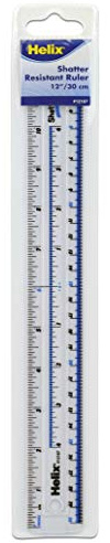 Helix 30cm Shatter Resistant Metric and Imperial Ruler