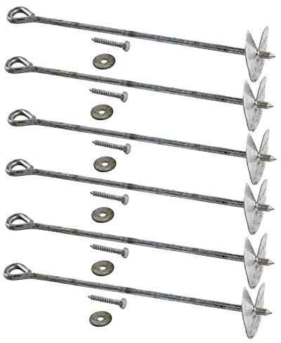 Gartenwelt Riegelsberger Bodenanker Set aus Stahl verzinkt Grundanker zum Eindrehen Erdanker 60 cm, 6 Stück