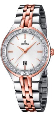 Montre FESTINA pour Femme F16868/2 Mademoiselle Boîtier en Acier Inoxydable Multi Bracelet en Acier Inoxydable Gris