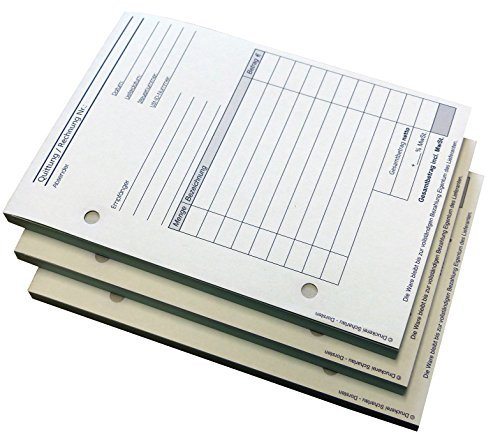 Druckerei Scharlau 1x Block Quittung - Quittungsblock - 50 Blatt DIN A6 Hochformat - gelocht - (22284)