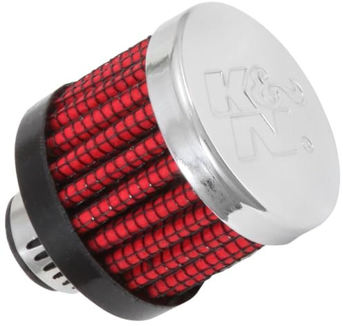 K&N Vent Air Filter/Breather: High Performance, Premium, Washable, Replacement Engine Filter: Flange Diameter: 0.3125 In, Filter Height: 1.125 In, Flange Length: 0.4375 In, Shape: Breather, 62-2470