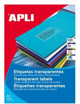 Apli Etiketten A4 Polyester translucidas matt 10968