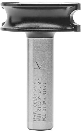 ENT 17010 Rundfräser Konvex HW, Schaft (S) 12 mm, Durchmesser (D) 38,1 mm, NL 6,35 mm, R 3,18 mm, SL 40 mm