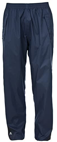 Trespass Qikpac Pant, Dark Navy, L, Kompakt Zusammenrollbare Wasserdichte Regenhose mit 3 Taschenöffnungen für Damen und Herren / Unisex, Large, Blau