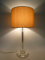LED-Kristall-Tisch-Leuchte-Lampe Dora, H: 51 cm, inklusive LED-Leuchtmittel E27 1x 6W, Nachttisch-Fenster-Kommode-Fernseh-Leuchte-Lampe (klar-Gold, Dora 51 cm)