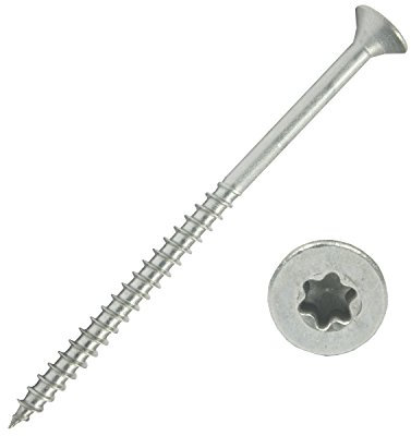 500 Stück Edelstahl-Schrauben 5x80 mm Teilgewinde Torx - Spanplattenschrauben mit Senkkopf - Holzschrauben/Holzbauschrauben - Werkstoff A2 VA V2A - Edelstahlschrauben/Universalschrauben TX25